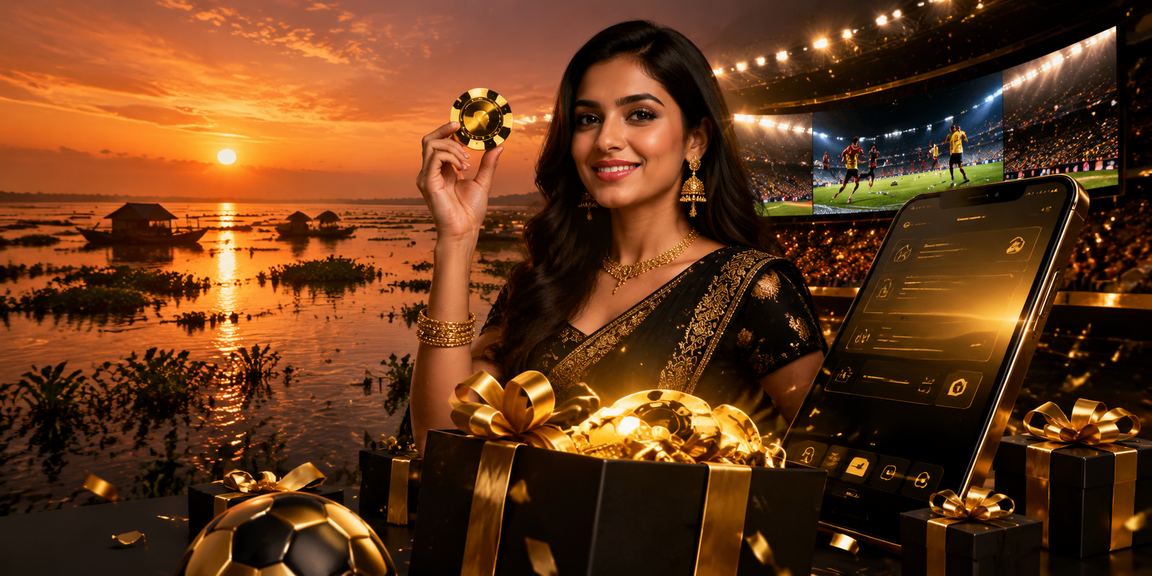 তাঙ্গুয়ার হাওরের পাশে মোবাইলে বিনোদন ও ক্যাসিনো উপভোগ করছেন একজন ব্যবহারকারী